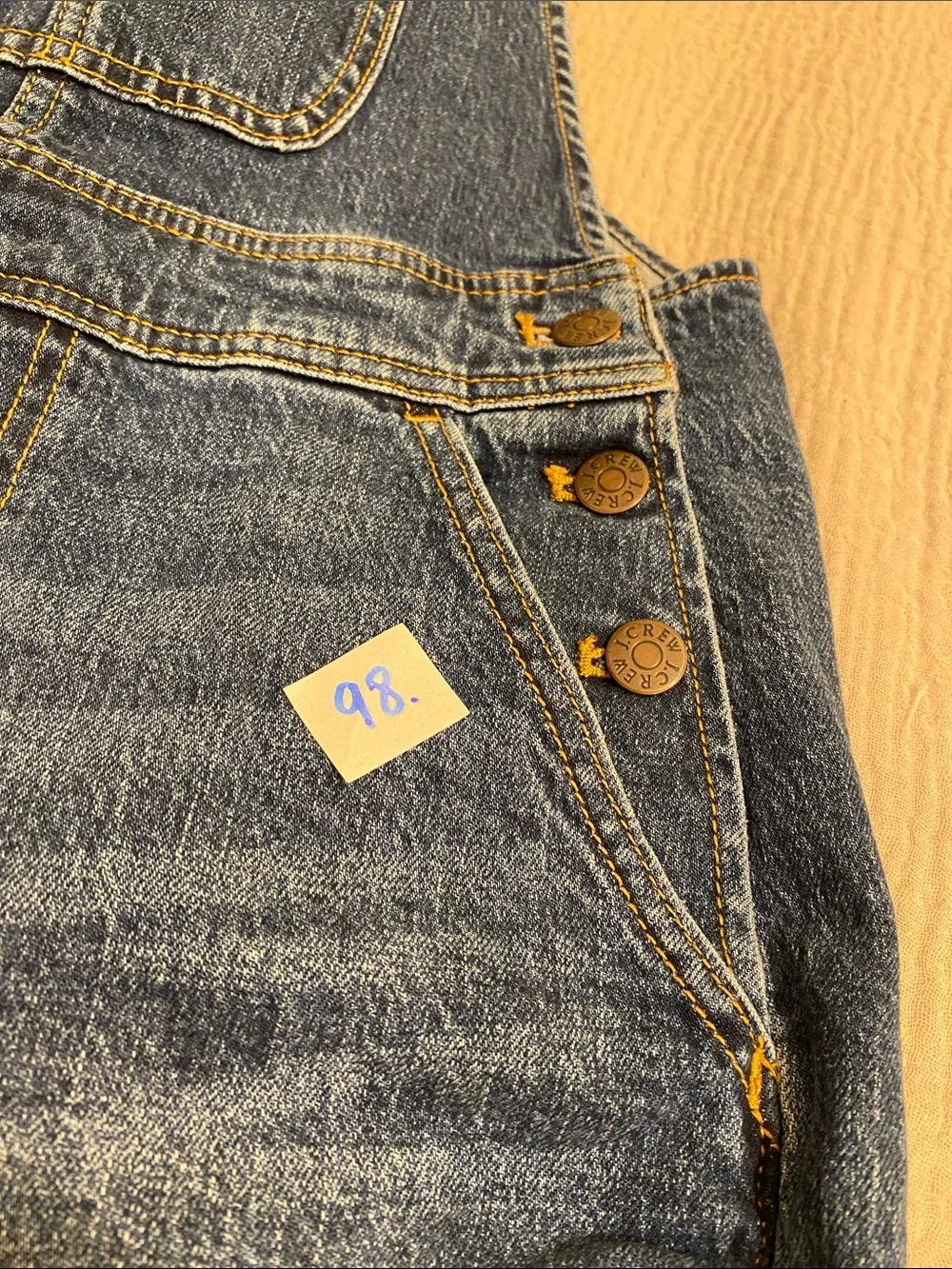 J. Crew  Classic Blue Denim Overalls. Size XS . Style AW399